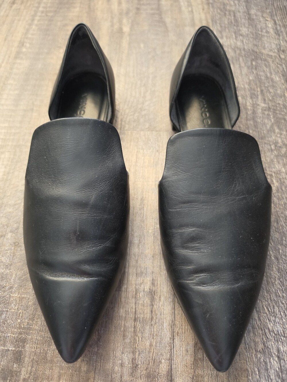 Vince Damris Black Leather Slip-on Loafers - Picture 3 of 10